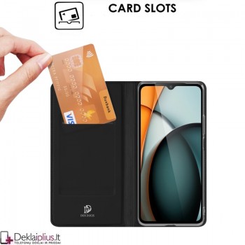 Dux Ducis Skin Pro dirbtinės odos dėklas - juodas (Xiaomi Redmi A3)